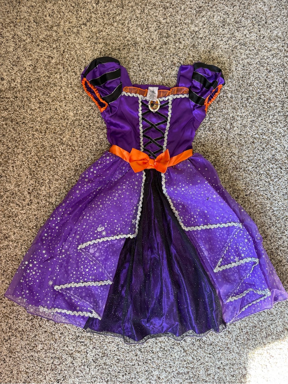 Disney Purple and Orange Sparkle Witch Dress Costume